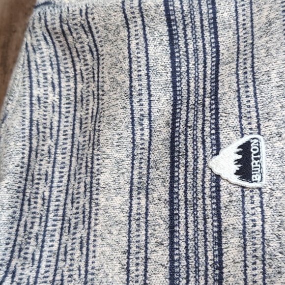 Burton Dry Ride Fleece Lined Striped 6 Button Henley Hoodie Size Small Snowboard - Picture 3 of 13